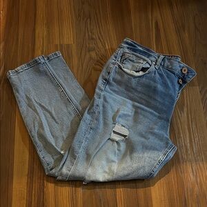 Distressed Light Blue Slim Jeans for Men